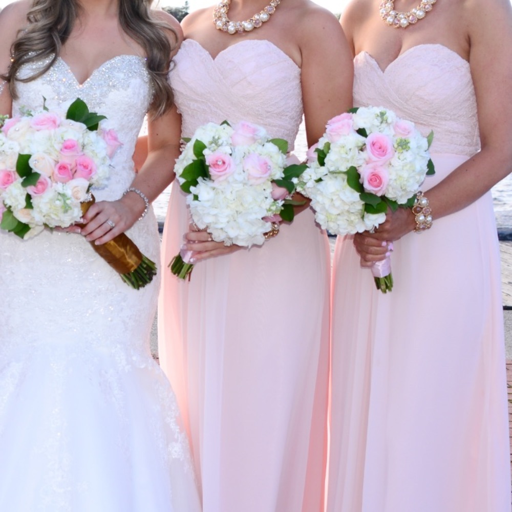 Bill Levkoff Blush Bridesmaid Dress